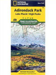 ADK National Geographic Lake Placid/High Peaks map 742