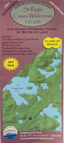 Image of St. Regis Wilderness Canoe Map