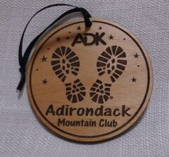 ADK round wood ornament