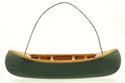 Green canoe ornament