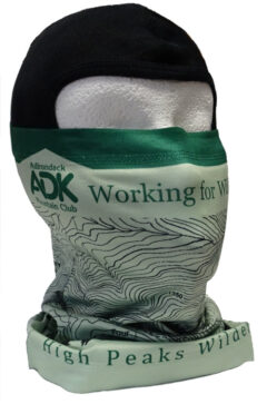 Image of neck gaiter with topo map design