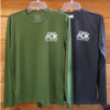 Green and carbon t-shirts with white ADK logo