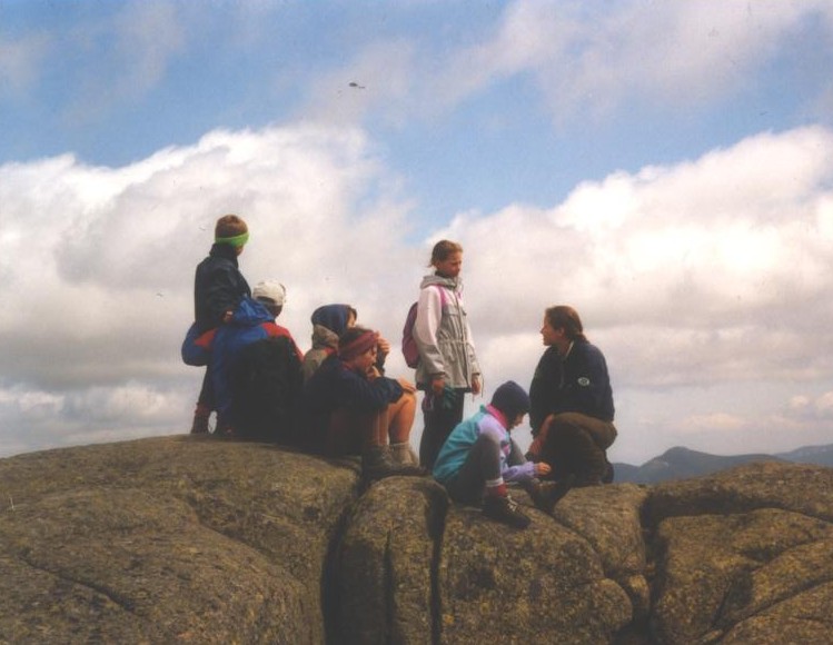 Hikers on a summit