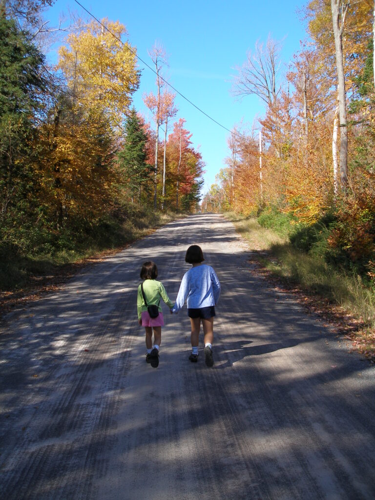 girls on a trail