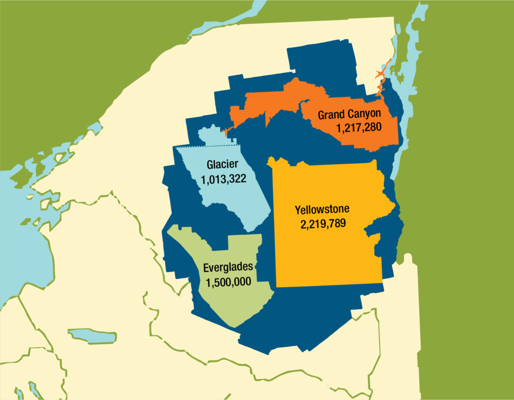 Adirondacks relative size