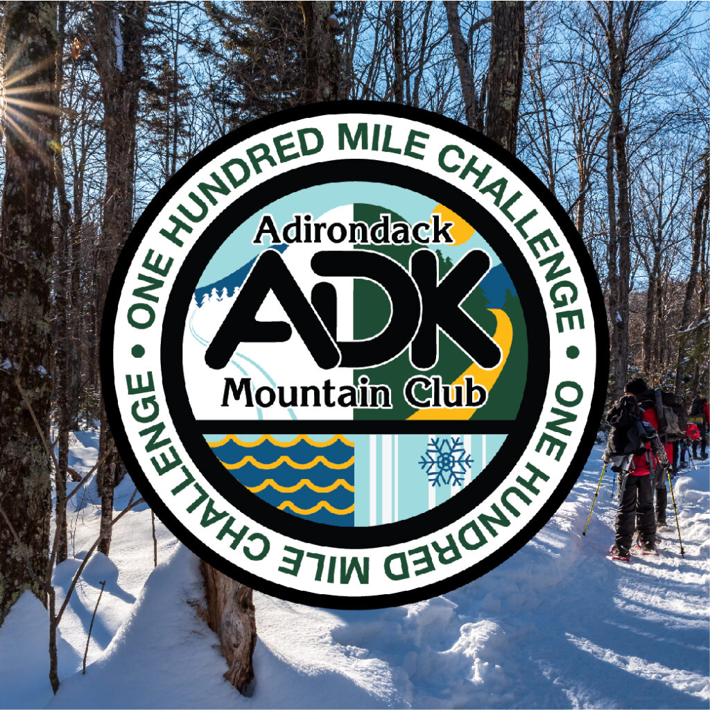 2023 100 Mile Challenge logo on winter scene