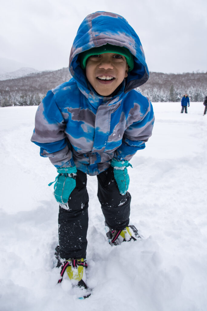 A child in the snow