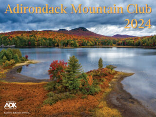 ADK 2024 calendar cover photo of Long Lake in Fall