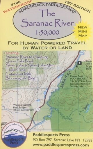 Saranac River waterproof map