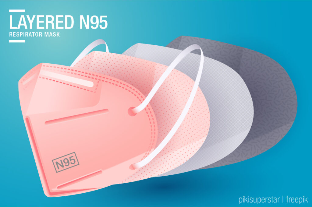 Pink N95 illustration