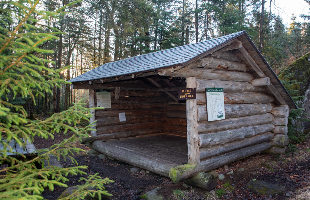 a lean-to in the Adirondacks