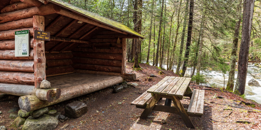 a lean-to in the Adirondacks