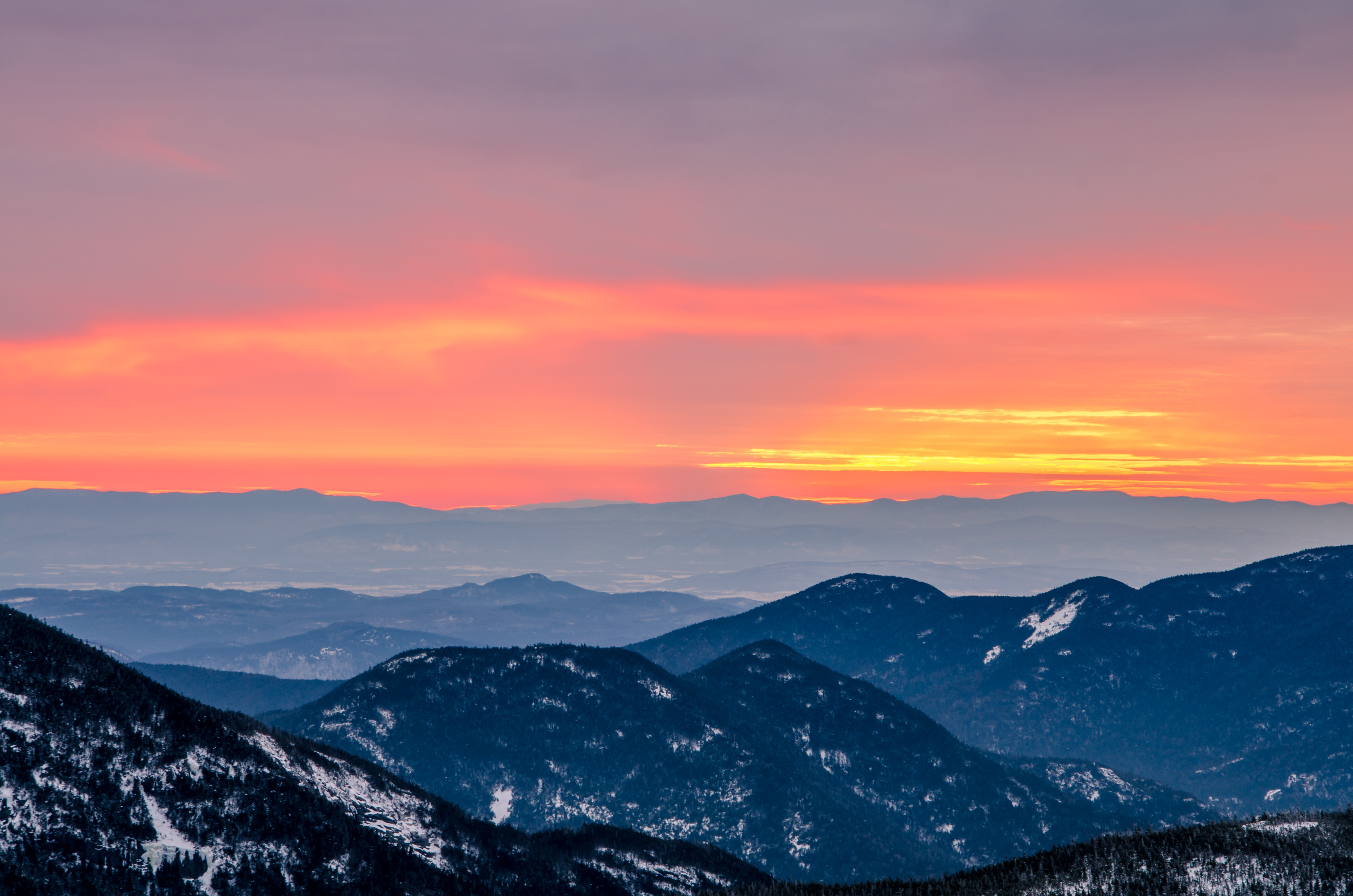 sunrise on Mount Marcy