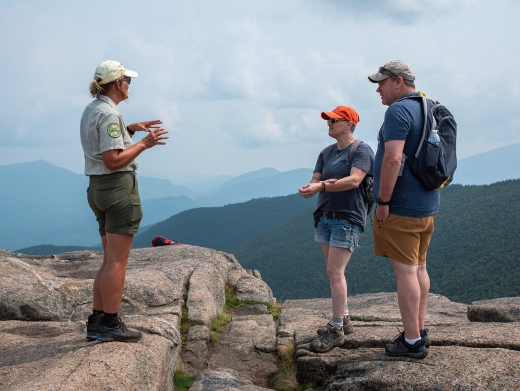 volunteer summit steward on cascade in the adirondacks