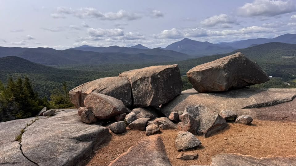 Balanced rock hike in the adirondack high peaks