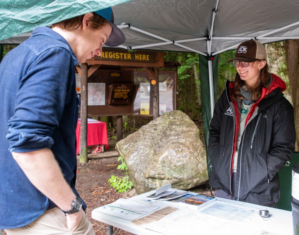 route 73 trailhead steward at the garden