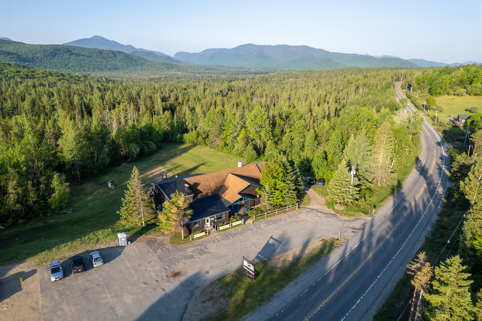 aerial view of cascade welcome center