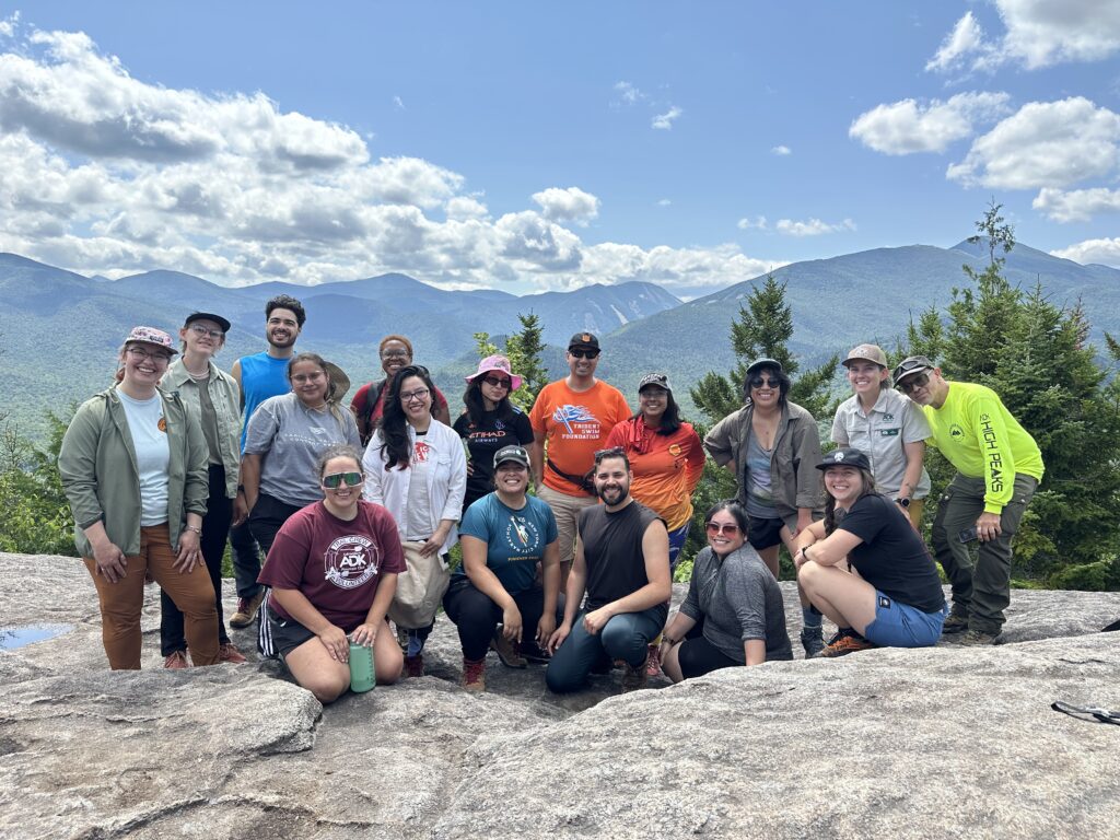 Group of hikers on top of mt jo