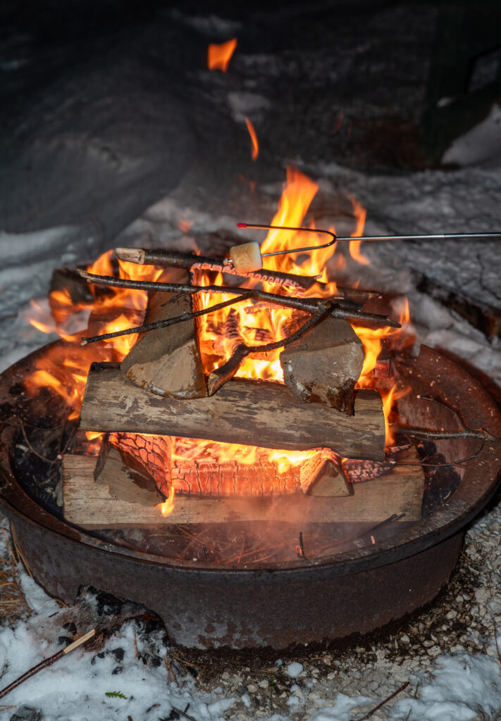 smores over a campfire