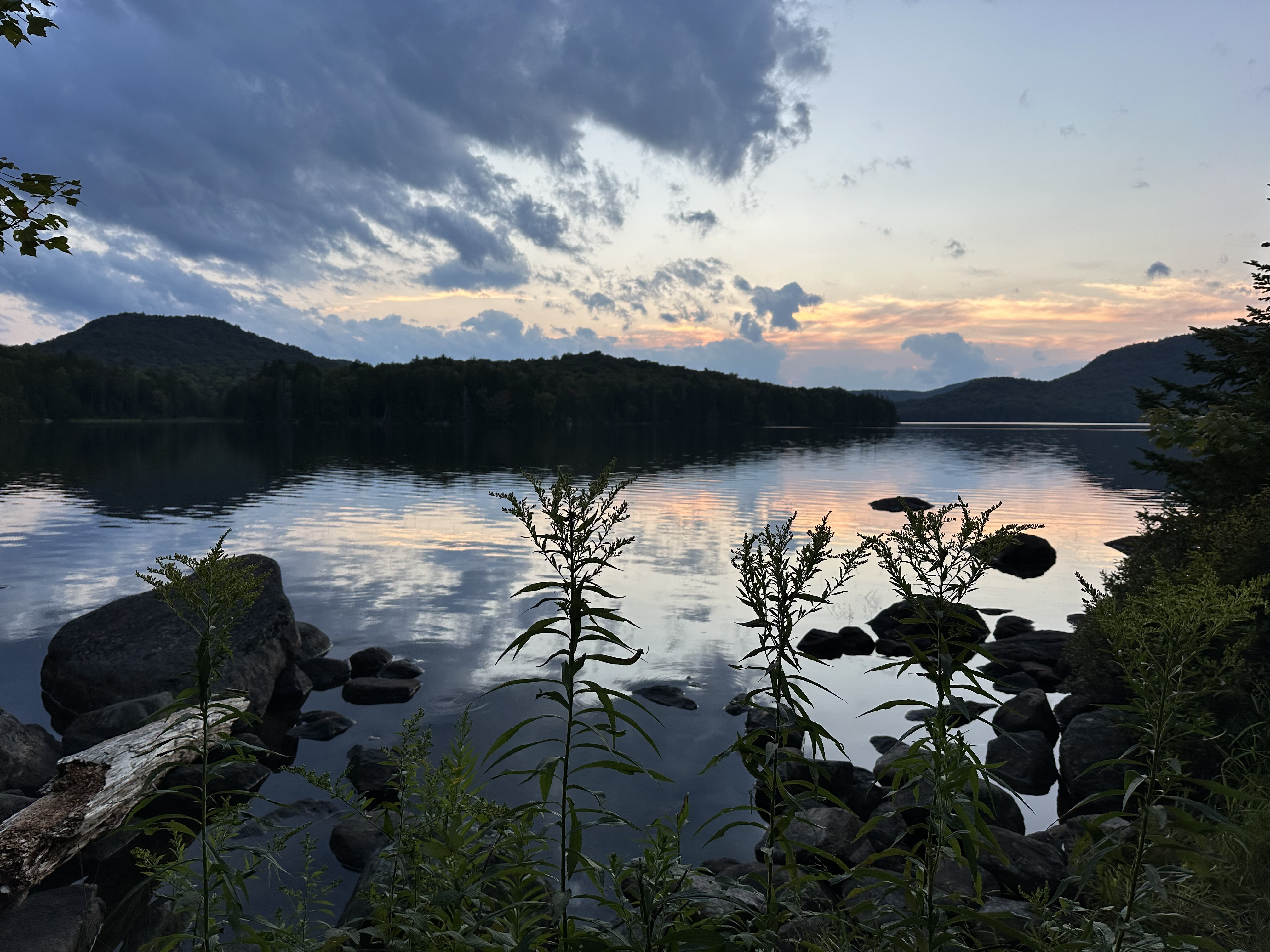 sunrise in piesco over lake