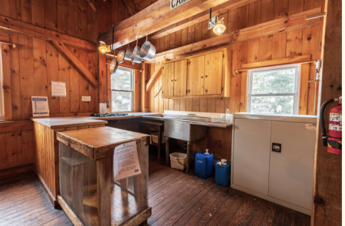 Kitchen in Peggy O'Brien Cabin at JBL