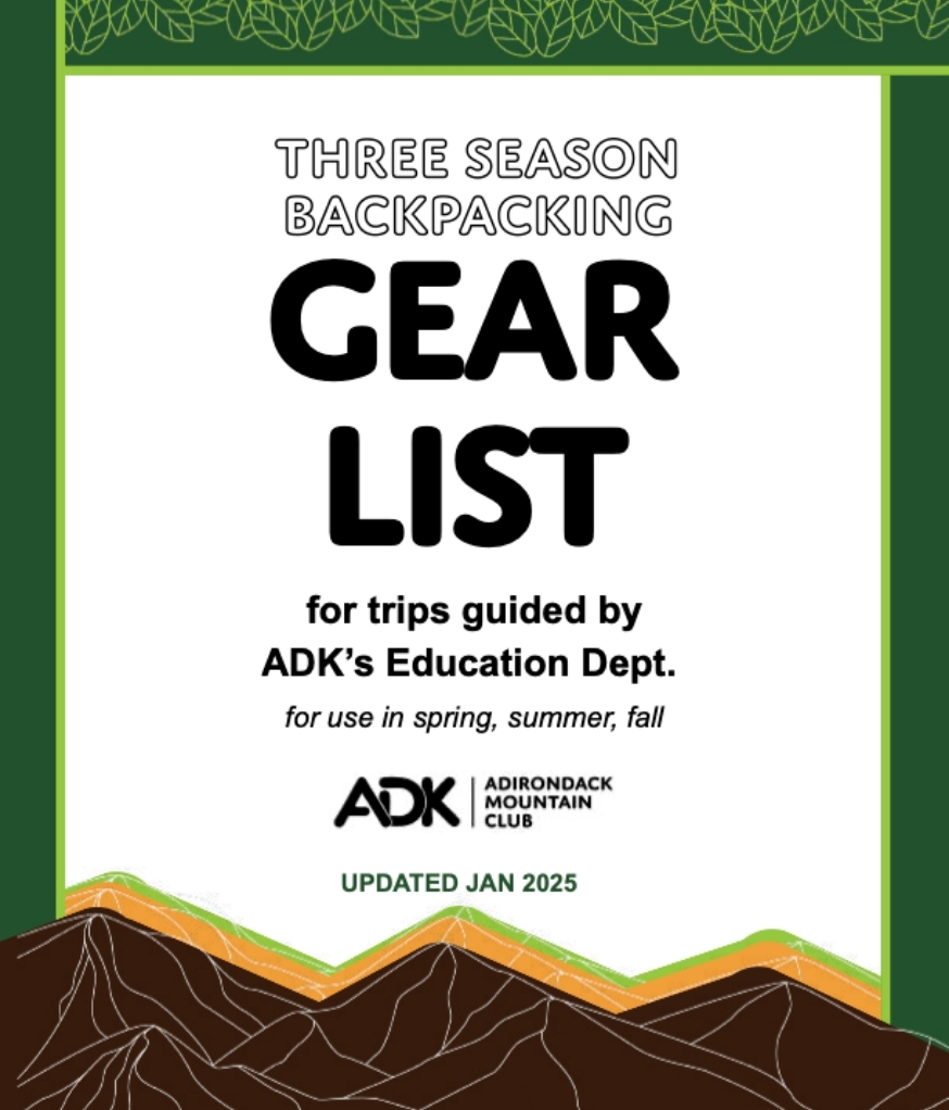three season backpacking gear list cover