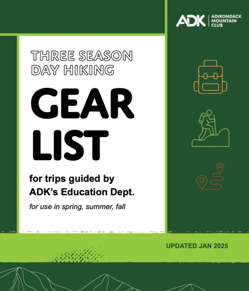 three season day hiking gear list cover