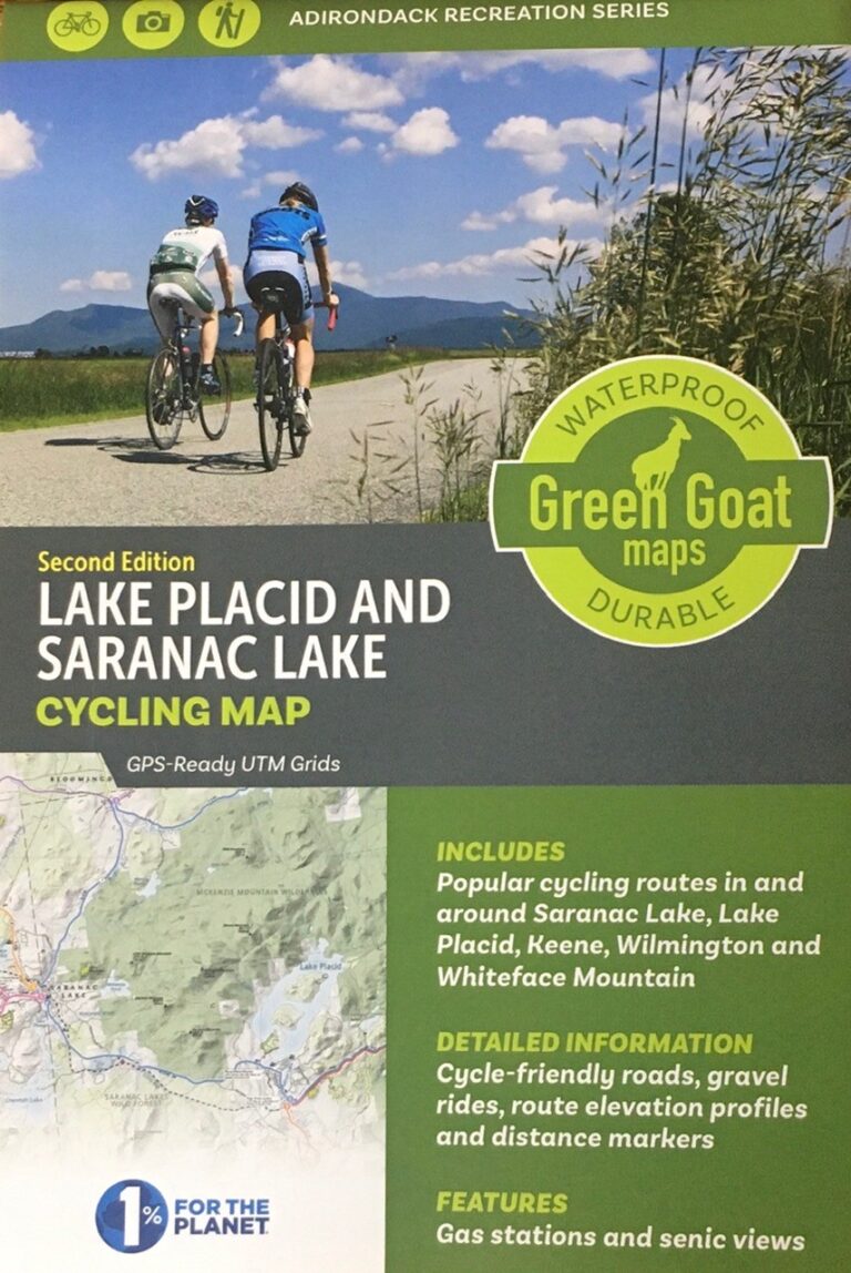 Green Goat Lake Placid and Saranac Lake Cycling Map