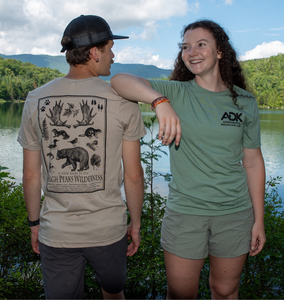 ADK branded clothing on models