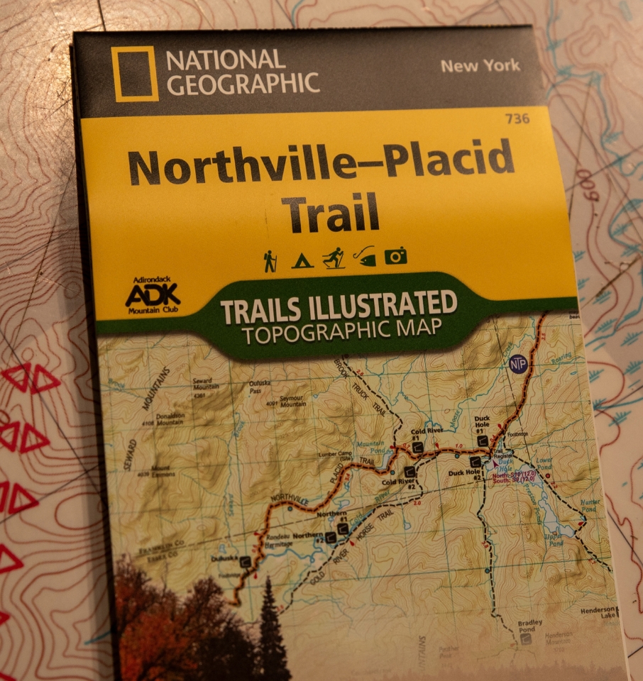 northville placid trail ti map 736 on a map table