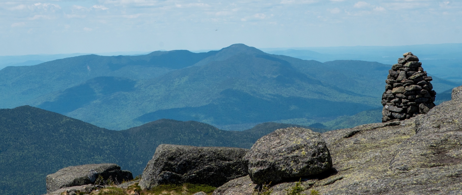 view from the summit of Algonquin in the Adirondacks